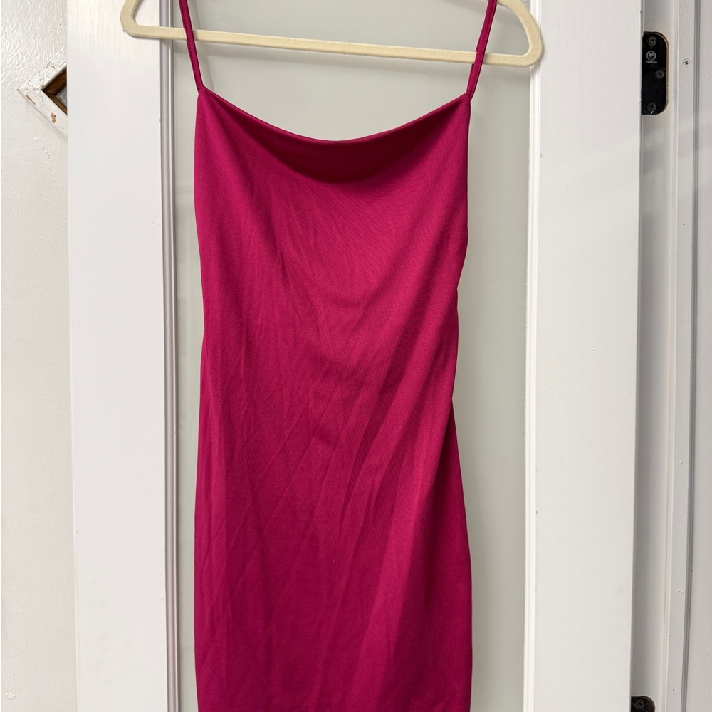 Vibrant Pink Slip Dress